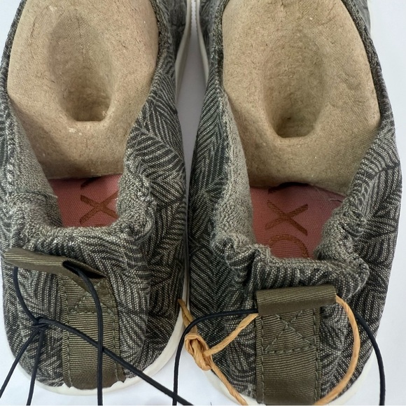 Roxy Olive Green Slip on Canvas Sneakers - Picture 7 of 9